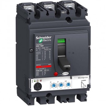 Автоматический выключатель 3П3Т SCHNEIDER ELECTRIC COMPACT MICROLOGIC 2.2 160A NSX160F