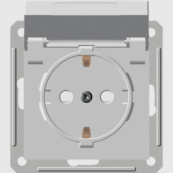 Розетка SCHNEIDER ELECTRIC UNICA W59 AQUA с заземлением со шторками, 16А, IP44, в сборе, белый