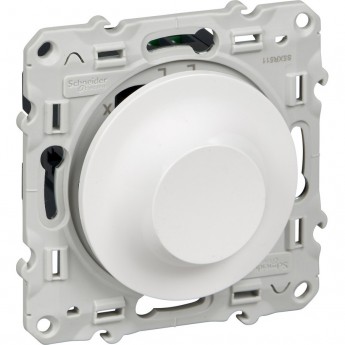 Светорегулятор (диммер) SCHNEIDER ELECTRIC ODACE поворотно-нажимной, 40-600 ВА, белый