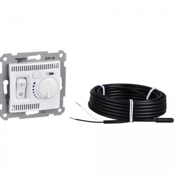 Термостат теплого пола SCHNEIDER ELECTRIC SEDNA, 10А, 230В, белый