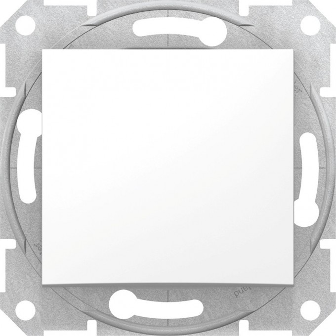 1-клавишный выключатель SCHNEIDER ELECTRIC SEDNA, сх.1, 10А, 250В, БЕЛЫЙ SDN0100121
