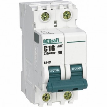 Автоматический выключатель SCHNEIDER ELECTRIC DEKRAFT 2Р 50А х-ка D ВА-101 4,5кА
