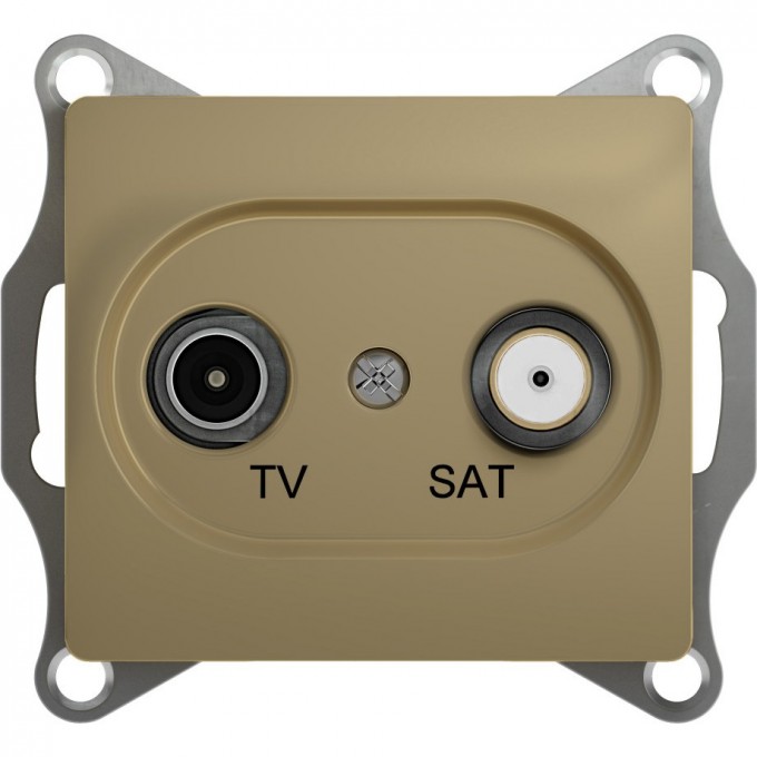 TV+SAT розетка SCHNEIDER ELECTRIC GLOSSA оконечная 1DB, механизм, ТИТАН GSL000497