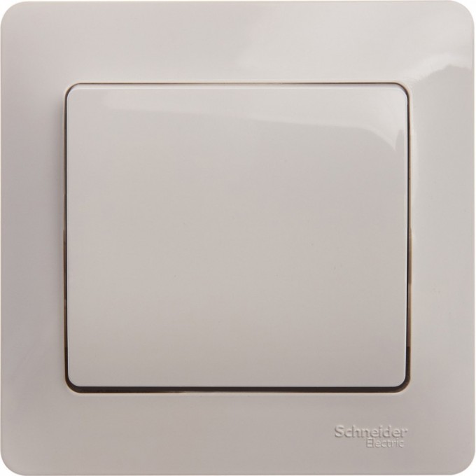 1-клавишный выключатель SCHNEIDER ELECTRIC GLOSSA, сх.1, 10АХ, в сборе, МОЛОЧНЫЙ GSL000912