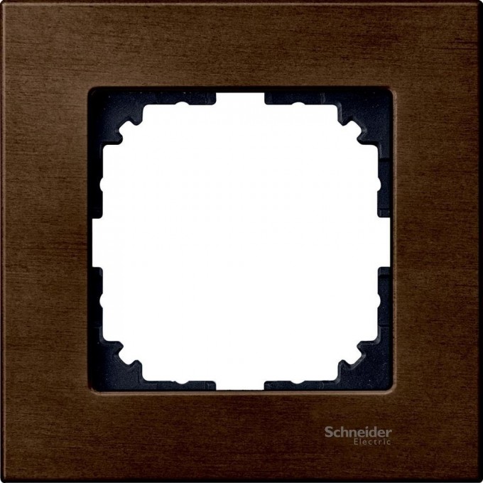 1-постовая рамка SCHNEIDER ELECTRIC MERTEN M-ELEGANCE деревянная, ОРЕХ, SM MTN4051-3473