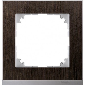 1-постовая рамка SCHNEIDER ELECTRIC MERTEN M-PURE DECOR, ВЕНГЕ/АЛЮМИНИЙ, SM