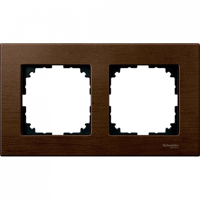 2-постовая рамка SCHNEIDER ELECTRIC MERTEN M-ELEGANCE деревянная, ОРЕХ, SM MTN4052-3473