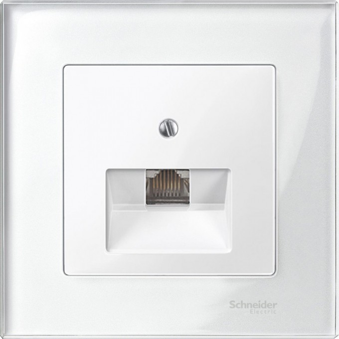 Центральная плата SCHNEIDER ELECTRIC MERTEN для розетки RJ45, 1 пост, ПОЛ.БЕЛЫЙ, SM MTN296219
