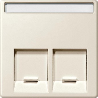 Центральная плата SCHNEIDER ELECTRIC MERTEN для розетки с разъемом RJ45 2 поста, БЕЖЕВЫЙ,SM
