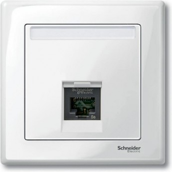 Центральная плата SCHNEIDER ELECTRIC MERTEN для розетки SE RJ45 1пост, ПОЛ.БЕЛЫЙ,SM
