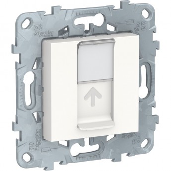 Лицевая панель UNICA NEW RJ45 KEYSTONE/SYSTIMAX, белый