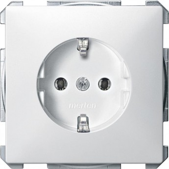 Механизм розетки SCHNEIDER ELECTRIC MERTEN 16А с з/к б/шт. ПОЛ.БЕЛ QF SD