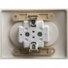 Розетка двойная SCHNEIDER ELECTRIC GLOSSA без заземления, в сборе, перламутр GSL000620