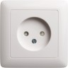Розетка одинарная SCHNEIDER ELECTRIC ХИТ С/У, без заземления со шторками 10А, 250В, БЕЛЫЙ. Россия RS10-135-B