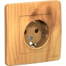 Розетка SCHNEIDER ELECTRIC BLANCA с/у, с заземлением, без шторок, 16А, 250В, ясень BLNRS001015