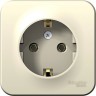 Розетка SCHNEIDER ELECTRIC BLANCA с заземлением, без шторок, 16А, 250В, молочный BLNRA010102
