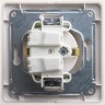 Розетка SCHNEIDER ELECTRIC GLOSSA с заземлением, со шторкой, в сборе, перламутр GSL000644