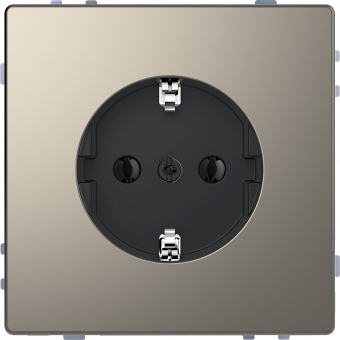 Розетка SCHNEIDER ELECTRIC MERTEN D-LIFE 16А, с заземлением, без шторок, никель MTN2301-6050