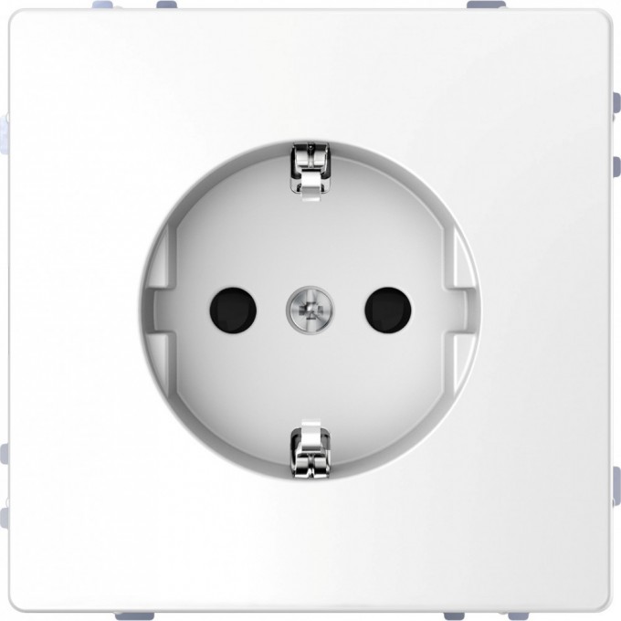 Розетка SCHNEIDER ELECTRIC MERTEN D-LIFE 16А, с заземлением и шторками, белый лотос MTN2300-6035