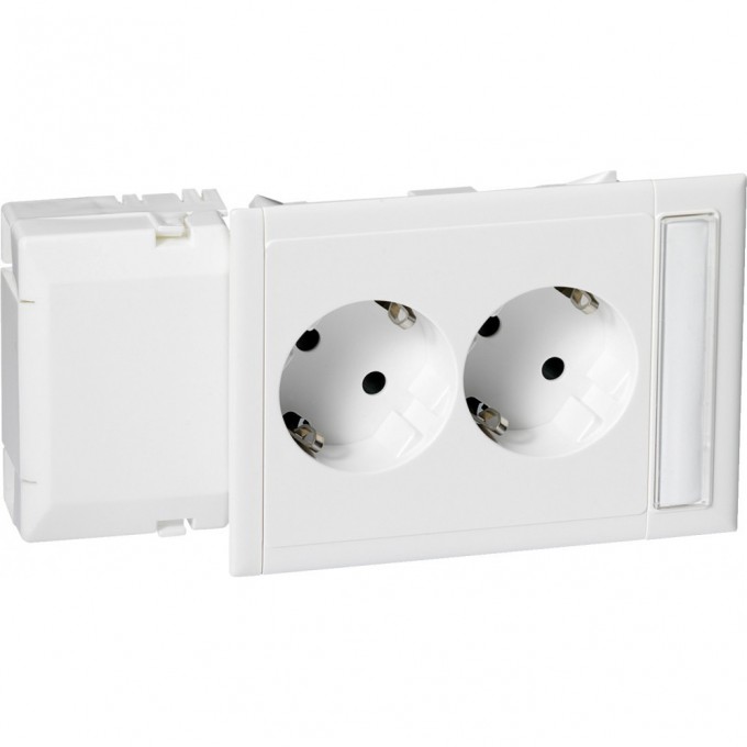 Розетка SCHNEIDER ELECTRIC THORSMAN CYB-PS двойная шторки+окно белая 5940044
