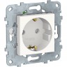 Розетка SCHNEIDER ELECTRIC UNICA NEW с заземлением, со шторками, с быстрозажимными клеммами, 16 А, 250 В, белый NU505718
