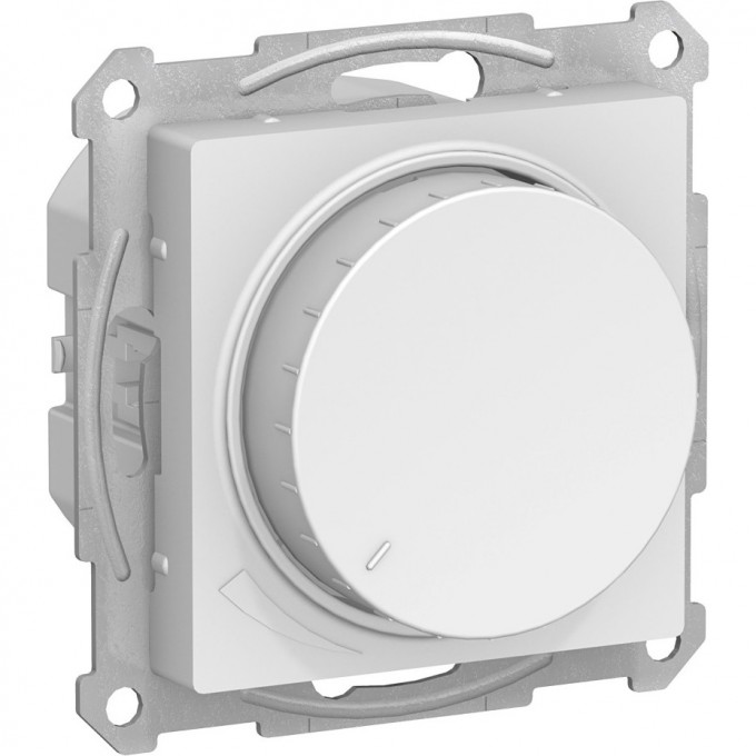 Светорегулятор (диммер) SCHNEIDER ELECTRIC ATLASDESIGN, поворотно-нажимной, LED, RC, 630Вт, механизм, белый ATN000136