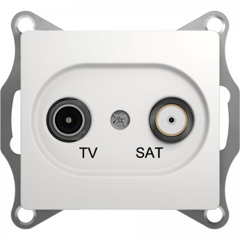 TV+SAT розетка SCHNEIDER ELECTRIC GLOSSA проходная 4DB, механизм, БЕЛЫЙ TV+SAT розетка SCHNEIDER ELECTRIC GLOSSA проходная 4DB, механизм, БЕЛЫЙ