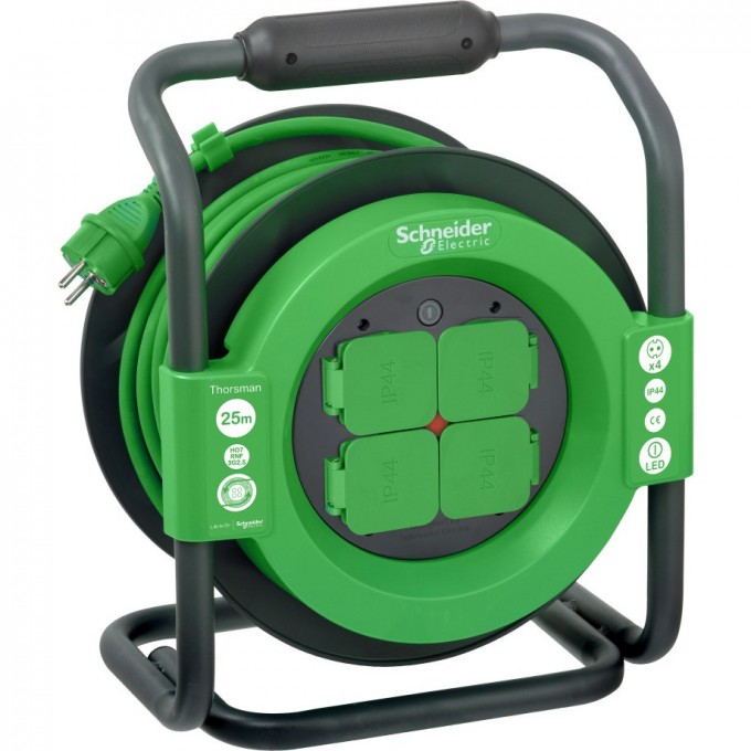 Удлинитель катушечный SCHNEIDER ELECTRIC THORSMAN 4 роз 25м 3х2.5 IP44 IMT33148
