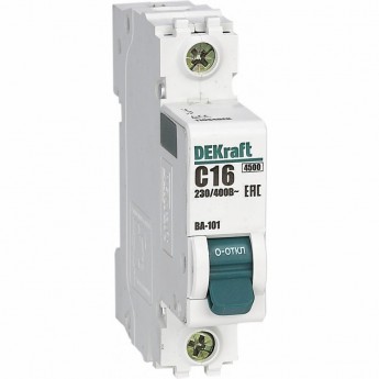 Автоматический выключатель SCHNEIDER ELECTRIC DEKRAFT 1Р 16А х-ка C ВА-101 4,5кА