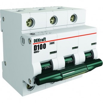 Автоматический выключатель SCHNEIDER ELECTRIC DEKRAFT 3Р 63А х-ка С ВА-201 10кА