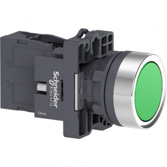 Кнопка SCHNEIDER ELECTRIC HARMONY EASY XA2 с фиксатором, зеленая, 1НO