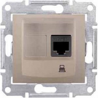 Розетка компьютерная SCHNEIDER ELECTRIC SEDNA RJ45, кат. 5е, неэкр. UTP, ТИТАН
