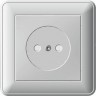 Розетка SCHNEIDER ELECTRIC W59 без заземления со шторками, 16А, в сборе, слоновая кость RS16-151-28