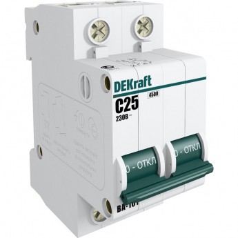 Автоматический выключатель SCHNEIDER ELECTRIC DEKRAFT 2Р 20А х-ка C ВА-101 4,5кА