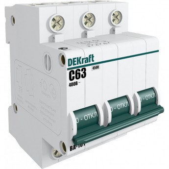 Автоматический выключатель SCHNEIDER ELECTRIC DEKRAFT 3Р 2А х-ка C ВА-101 4,5кА