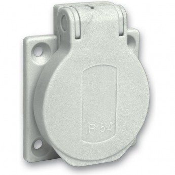 Розетка серая SCHNEIDER ELECTRIC PRATIKA 10/16A 50Х50ММ IP54 винты сзади