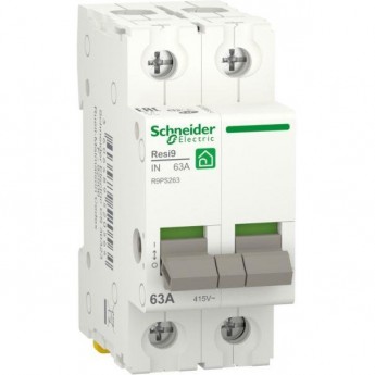 Выключатель нагрузки SCHNEIDER ELECTRIC RESI9 2п 63А (мод. рубильник)
